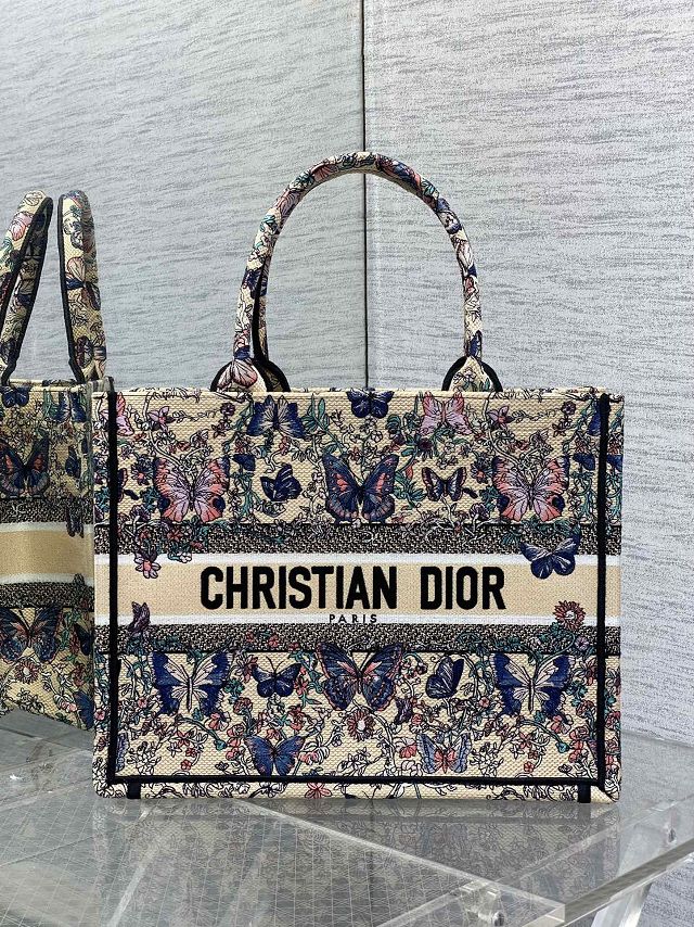 Dior original cotton medium book tote bag M1296 