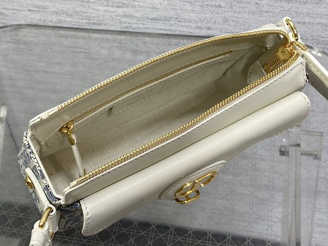 Dior original cotton mini 30 montaigne pocket M4600 blue