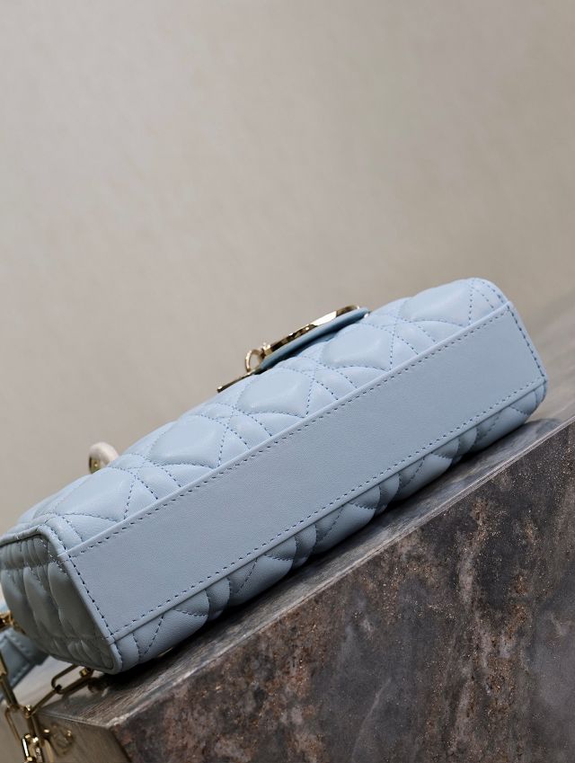 Dior original lambskin medium lady D-joy bag M0540 blue&green