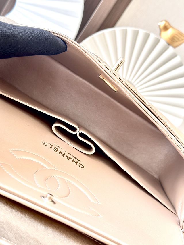 CC original iridescent lambskin medium flap bag A01112 gold