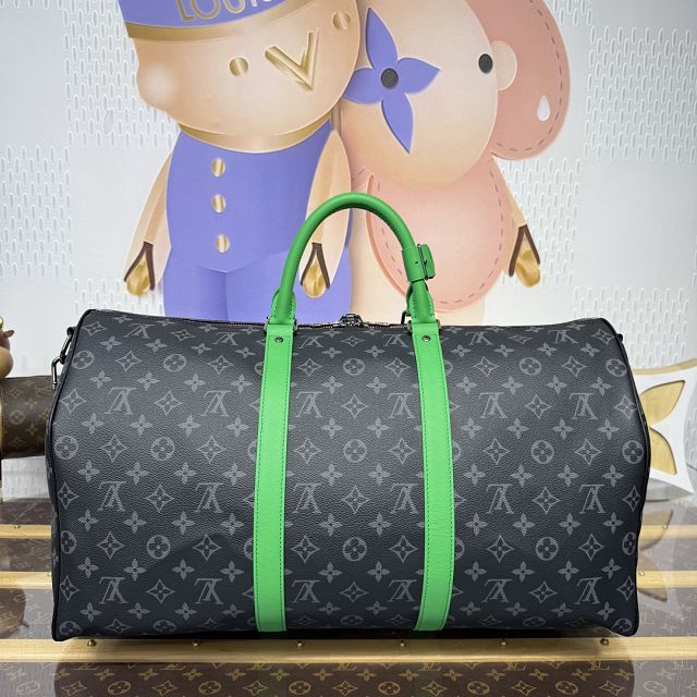 Louis vuitton original monogram eclipse keepall 50 M46773 green