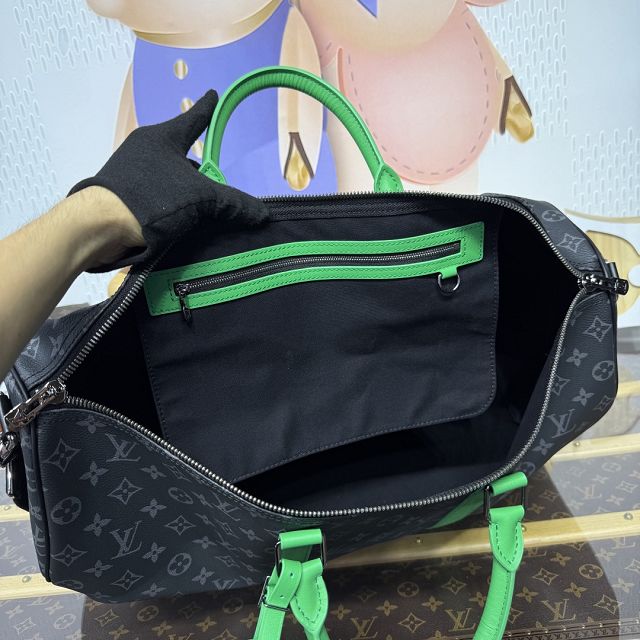 Louis vuitton original monogram eclipse keepall 50 M46773 green