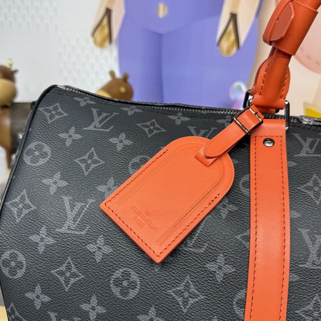 Louis vuitton original monogram eclipse keepall 50 M46773 orange