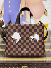 Louis vuitton origianl damier ebene mini shopper tote bag N40810 