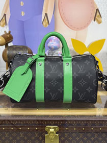 Louis vuitton original monogram eclipse keepall 25 M25885 green