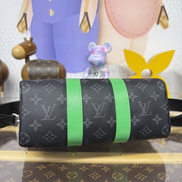Louis vuitton original monogram eclipse keepall 25 M25885 green