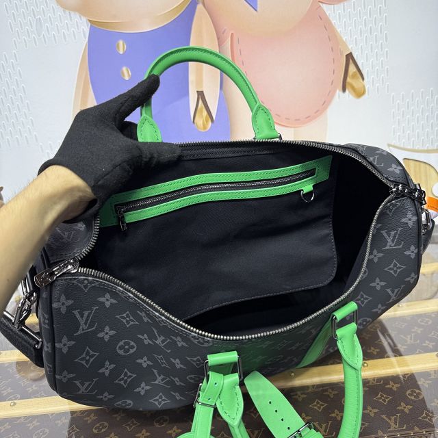 Louis vuitton original monogram eclipse keepall 45 M15251 green