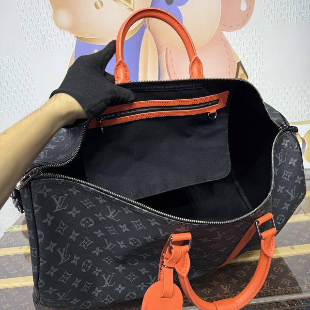 Louis vuitton original monogram eclipse keepall 55 M15253 orange