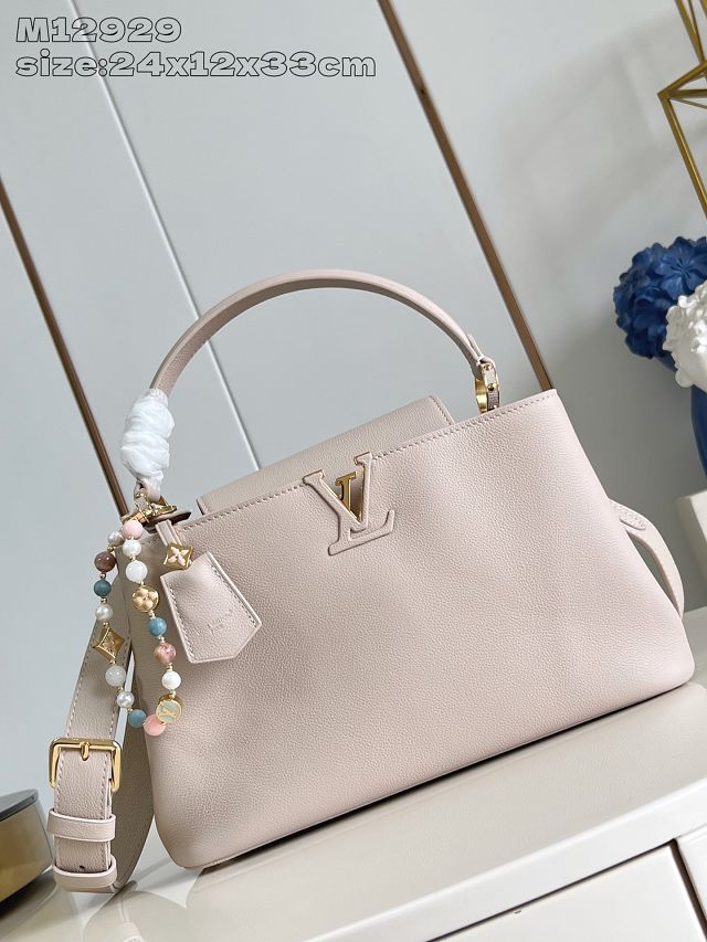Louis vuitton original calfskin capucines MM souple M12929 beige