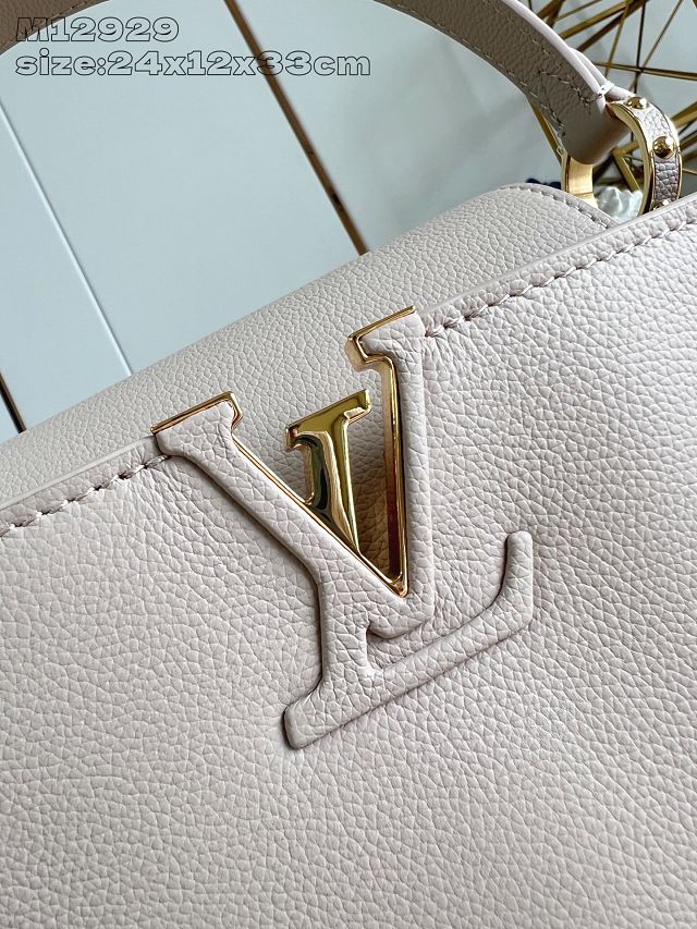 Louis vuitton original calfskin capucines MM souple M12929 beige