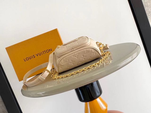 Louis vuitton original calfskin mini bumbag M13827 dune