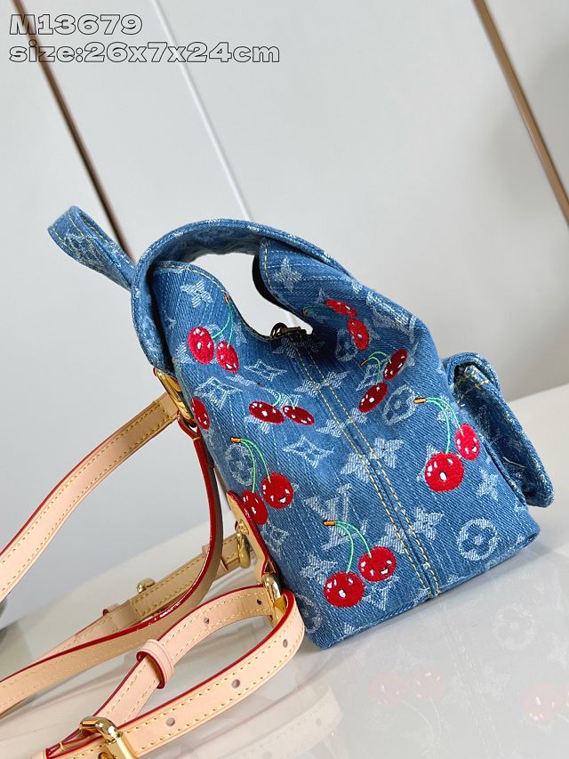 Louis vuitton original denim venice backpack M13679 blue