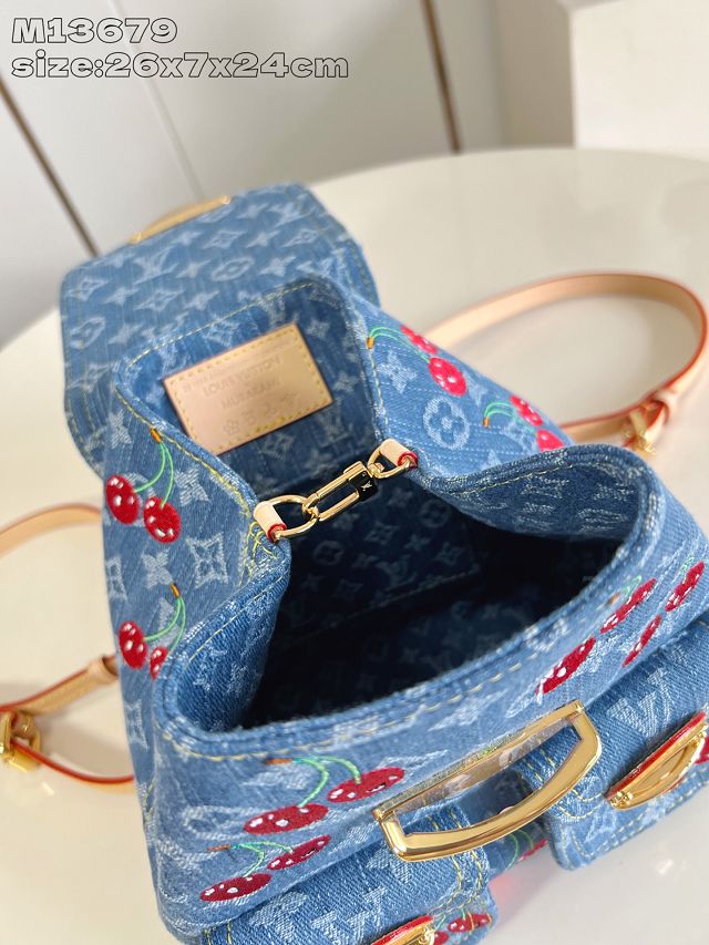 Louis vuitton original denim venice backpack M13679 blue