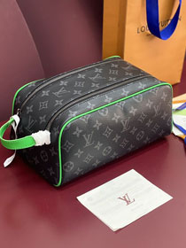 Louis vuitton original monogram canvas locker dopp kit M15246 green
