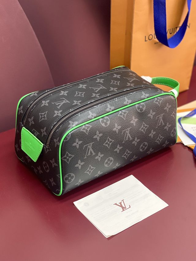 Louis vuitton original monogram canvas locker dopp kit M15246 green