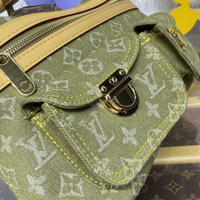 Louis vuitton original monogram denim hobo bag M95213 green