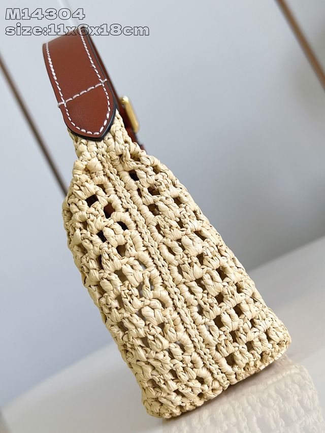 Louis vuitton original raffia hills pochette M14304 apricot