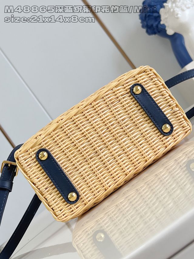 Louis vuitton original rattan capucines mini M24976 navy blue