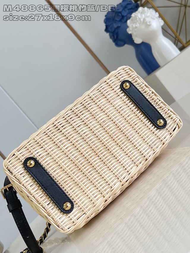 Louis vuitton original rattan&denim capucines BB M14296 black