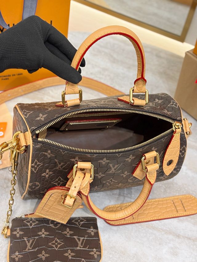 Louis vuitton original soft calfskin speedy P9 25 M24443 brown