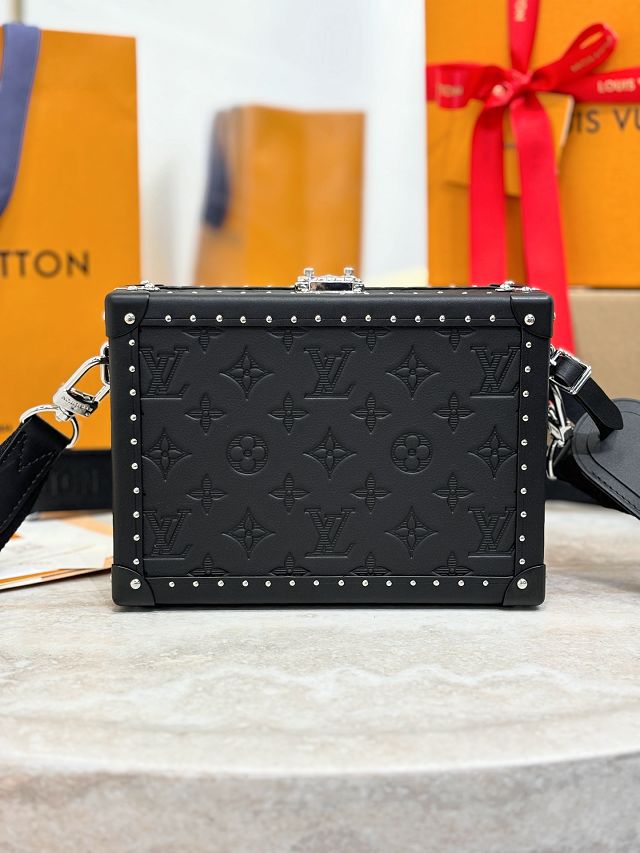 Louis vuitton original calfskin clutch box M12876 black