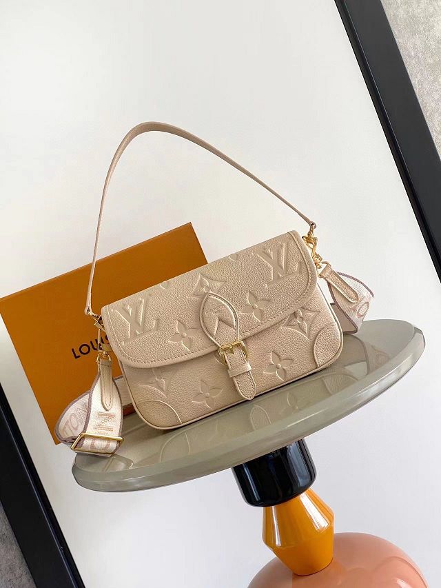 Louis vuitton original calfskin diane satchel M13231 dune