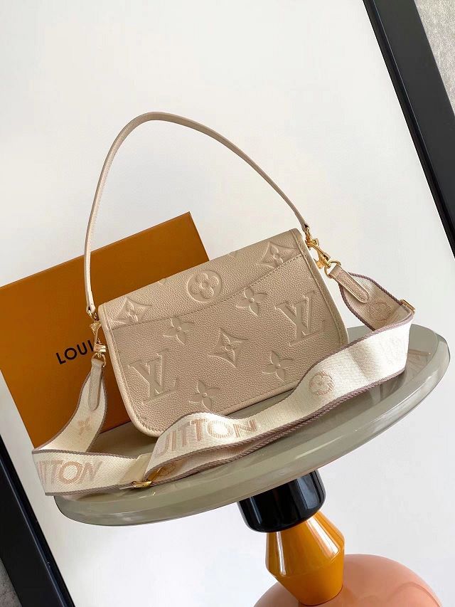 Louis vuitton original calfskin diane satchel M13231 dune