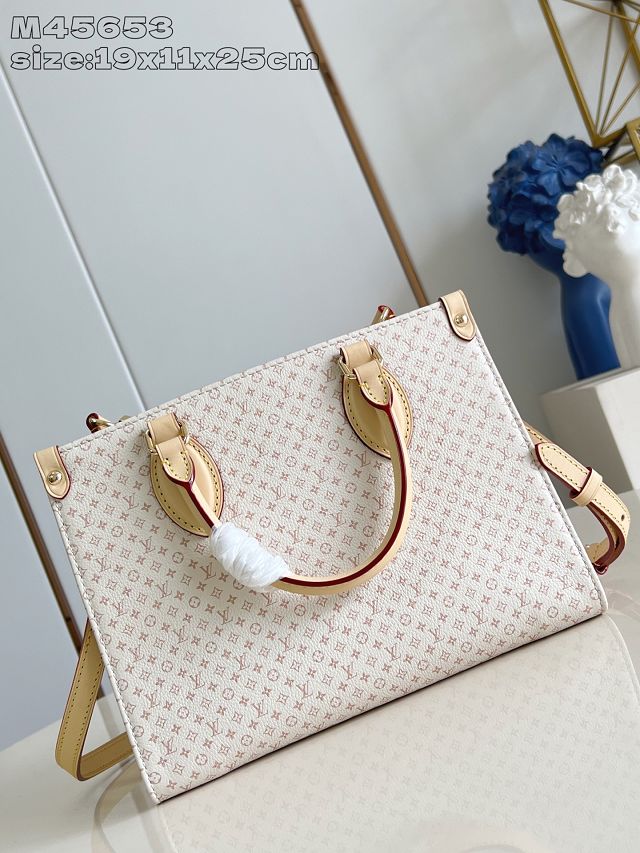 Louis vuitton original calfskin onthego pm M15138 sand