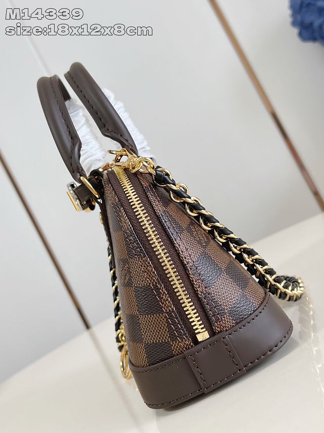 Louis vuitton original damier ebene nano alma N14333 