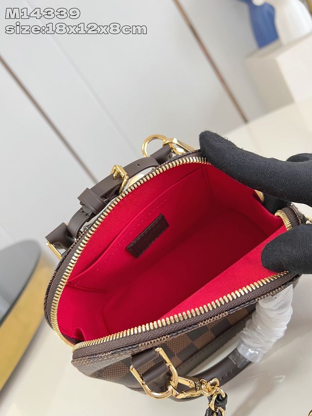 Louis vuitton original damier ebene nano alma N14333 