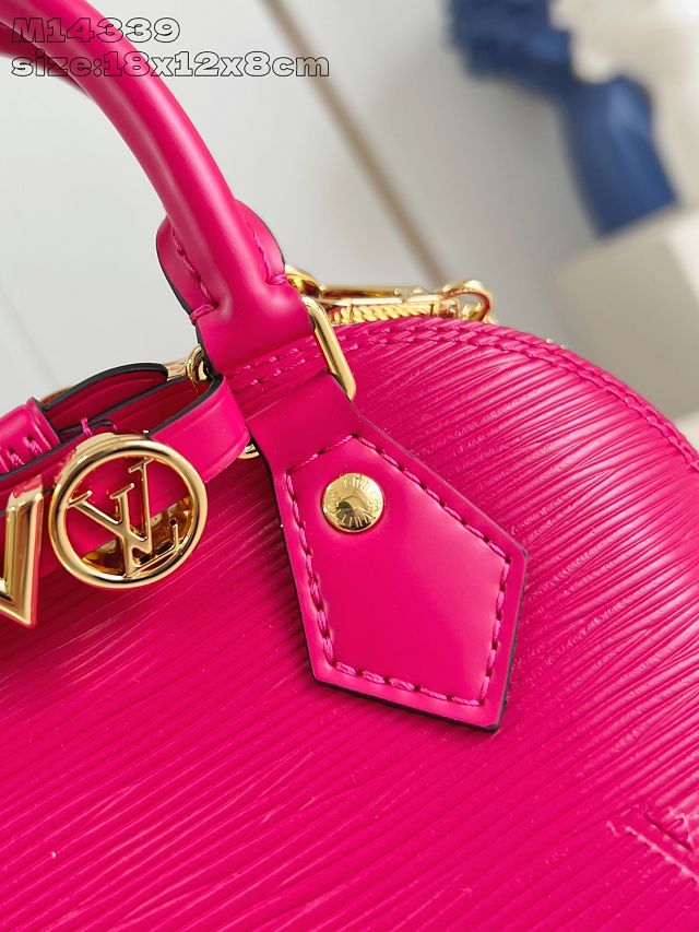 Louis vuitton original epi leather nano alma M14339 rose red