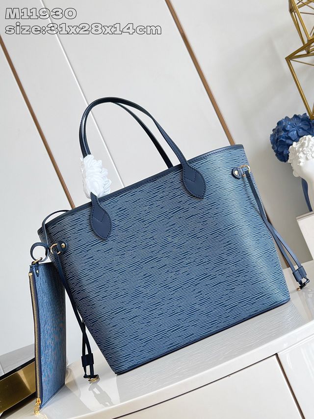 Louis vuitton original epi leather neverfull mm M14856 dark blue