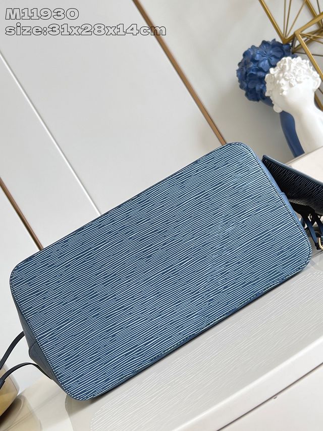 Louis vuitton original epi leather neverfull mm M14856 dark blue