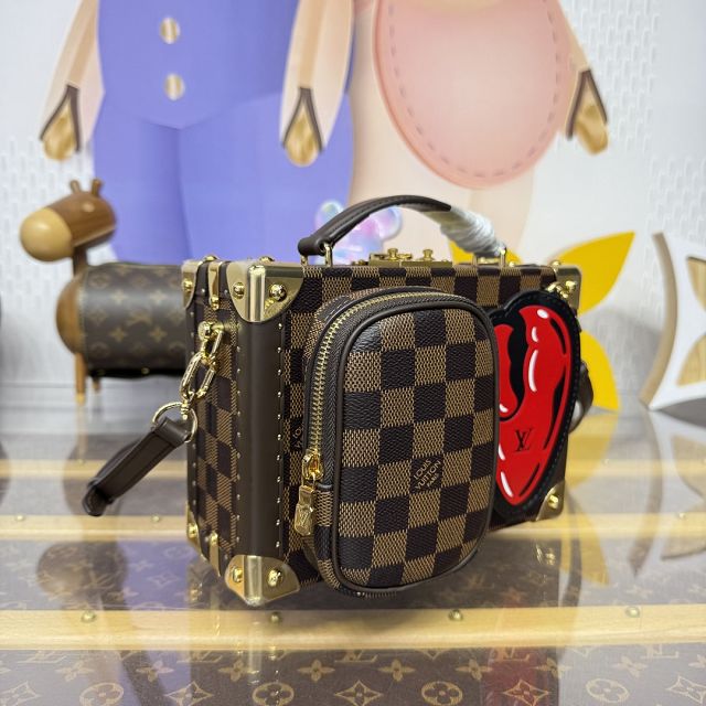 Louis vuitton original damier ebene sawagani trunk N40765