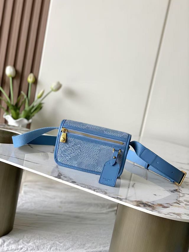 Louis vuitton original denim bosphore wearable wallet N00210 blue