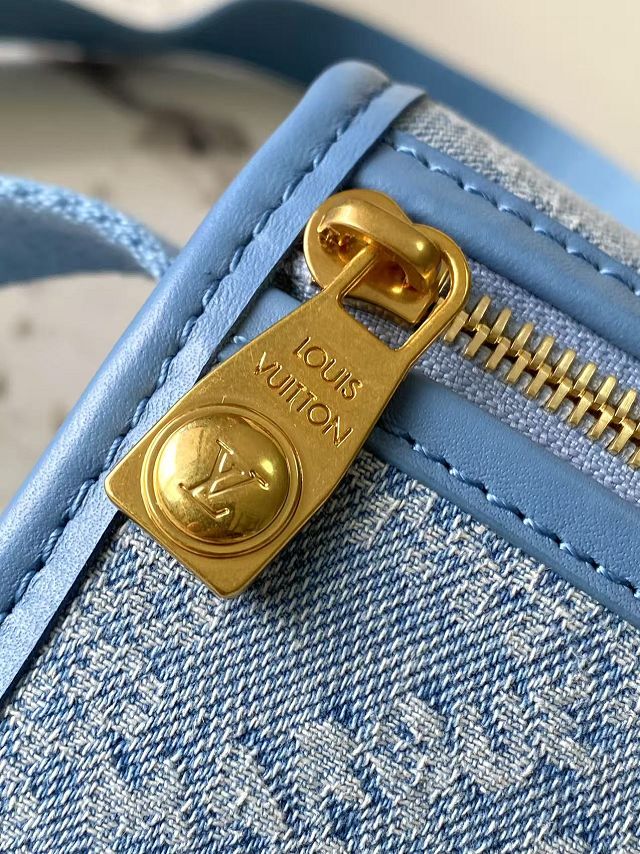 Louis vuitton original denim bosphore wearable wallet N00210 blue