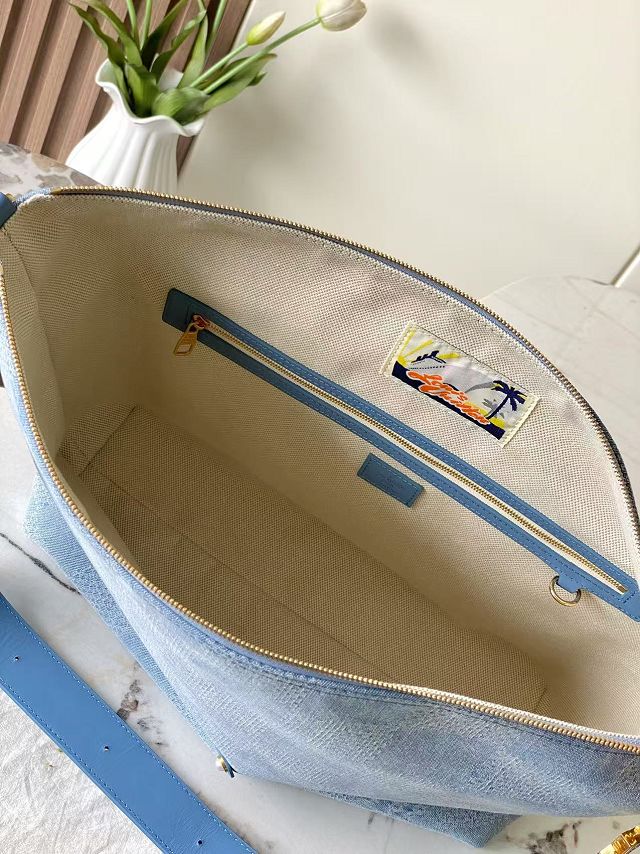 Louis vuitton original denim bosphore wearable wallet N00210 blue