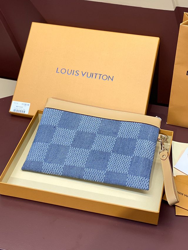Louis vuitton original denim pochette to-go M81570 blue	