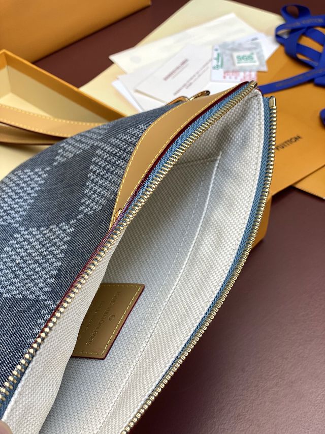 Louis vuitton original denim pochette to-go M81570 blue	