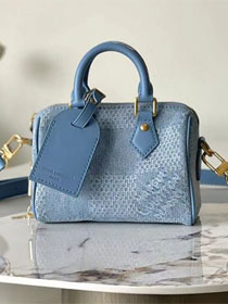 Louis vuitton original denim speedy 18 N00208 blue