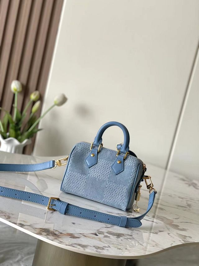Louis vuitton original denim speedy 18 N00208 blue