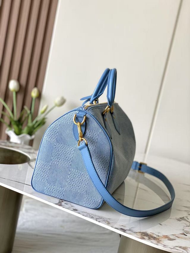 Louis vuitton original denim speedy 30 N00203 blue	