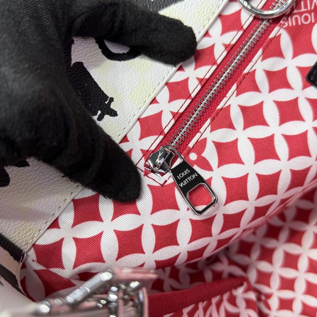 Louis vuitton origianl canvas shopper bag N40797 white