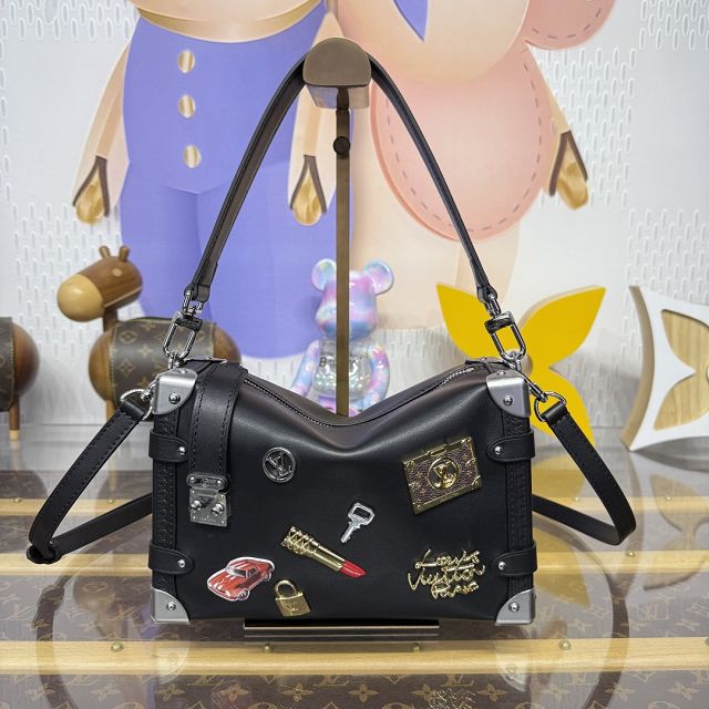 Louis vuitton original calfskin side trunk MM M25568 black