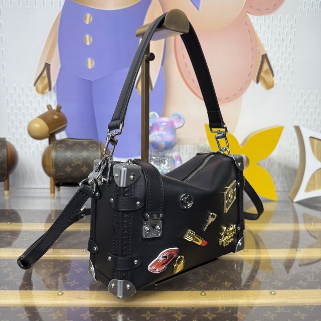 Louis vuitton original calfskin side trunk MM M25568 black