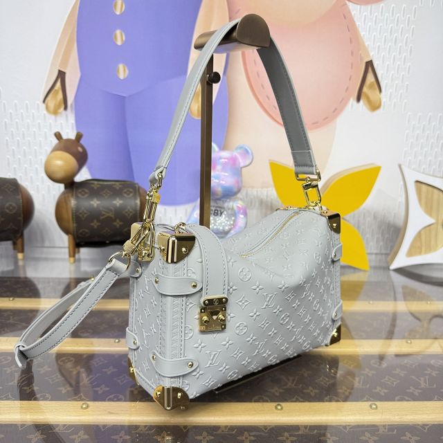 Louis vuitton original calfskin side trunk MM M25602 grey