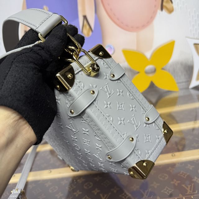 Louis vuitton original calfskin side trunk MM M25602 grey