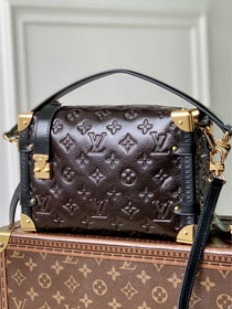 Louis vuitton original calfskin side trunk MM M26304 dark coffee