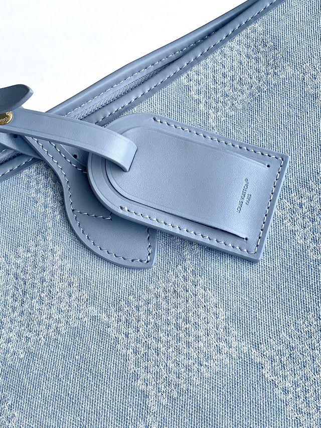 Louis vuitton original denim Nevereverfull tote N00198 blue