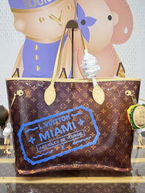 Louis vuitton original monogram PVC neverfull GM M14491 blue